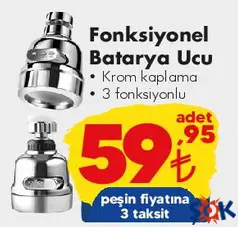 FONKSİYONEL BATARYA UCU 3 FONKSİYONLU indirimli fiyat FONKSİYONEL BATARYA UCU 3 FONKSİYONLU fiyat ve kampanya bilgisi